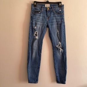 Current/Elliot distressed skinny jeans size 26